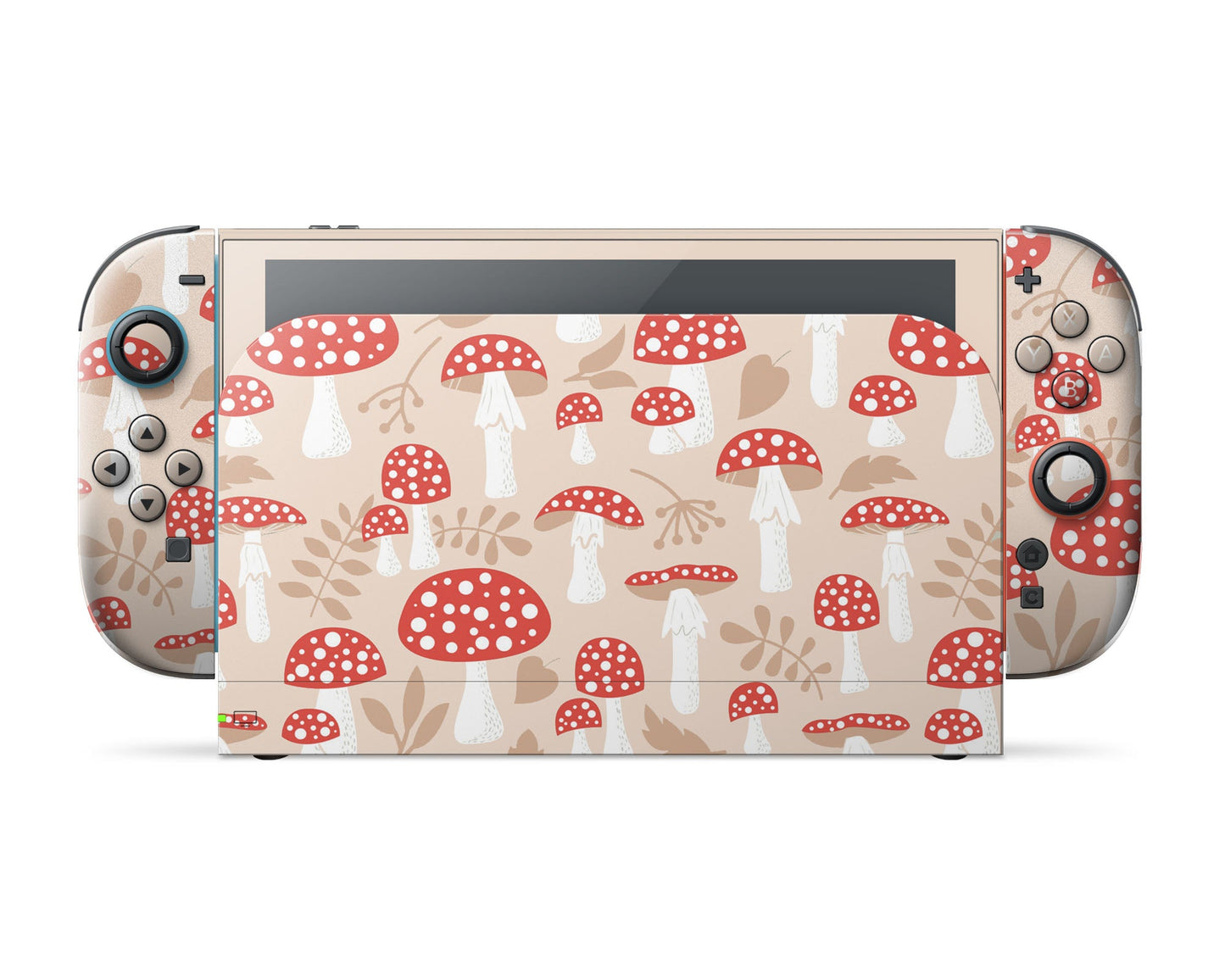 Lux Skins Nintendo Switch 2 Beige Mushroom Farm Classic no logo Skins - Art Artwork Skin