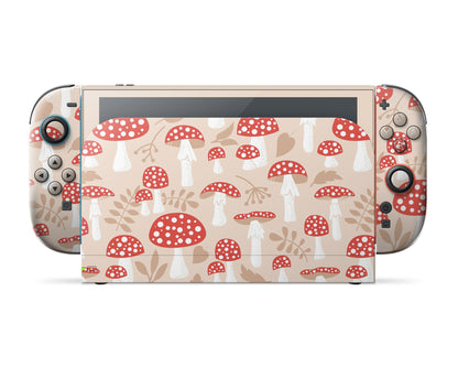 Lux Skins Nintendo Switch 2 Beige Mushroom Farm Classic no logo Skins - Art Artwork Skin