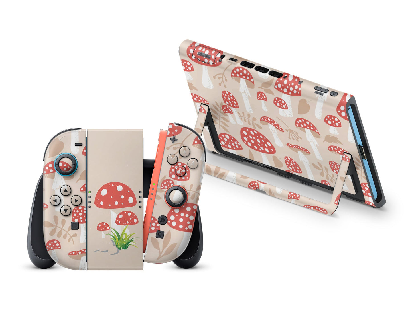 Beige Mushroom Farm Nintendo Switch 2 Skin