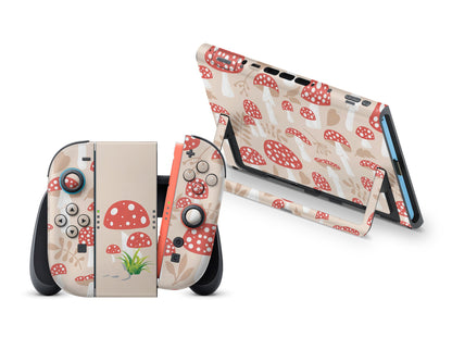 Beige Mushroom Farm Nintendo Switch 2 Skin