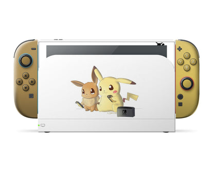 Lux Skins Nintendo Switch 2 Pokemon Pikachu & Eevee Gaming Full Set Skins - Pop culture Pokemon Skin