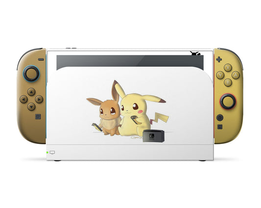 Lux Skins Nintendo Switch 2 Pokemon Pikachu & Eevee Gaming Full Set Skins - Pop culture Pokemon Skin
