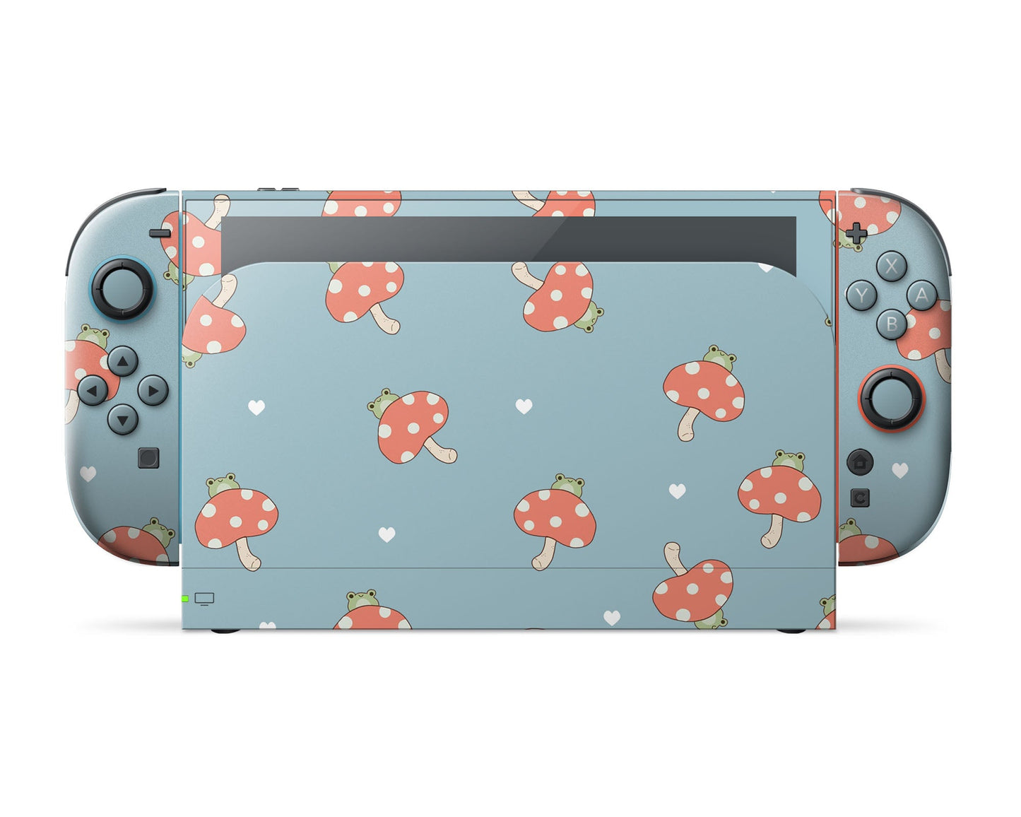 Lux Skins Nintendo Switch 2 Froggie Toadstool Mushroom Full Set Skins - Art Artwork Skin
