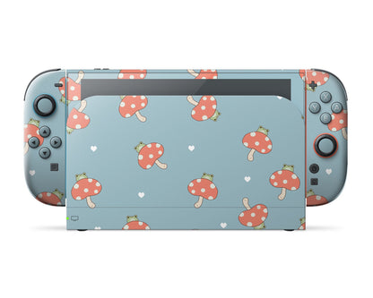 Lux Skins Nintendo Switch 2 Froggie Toadstool Mushroom Full Set Skins - Art Artwork Skin