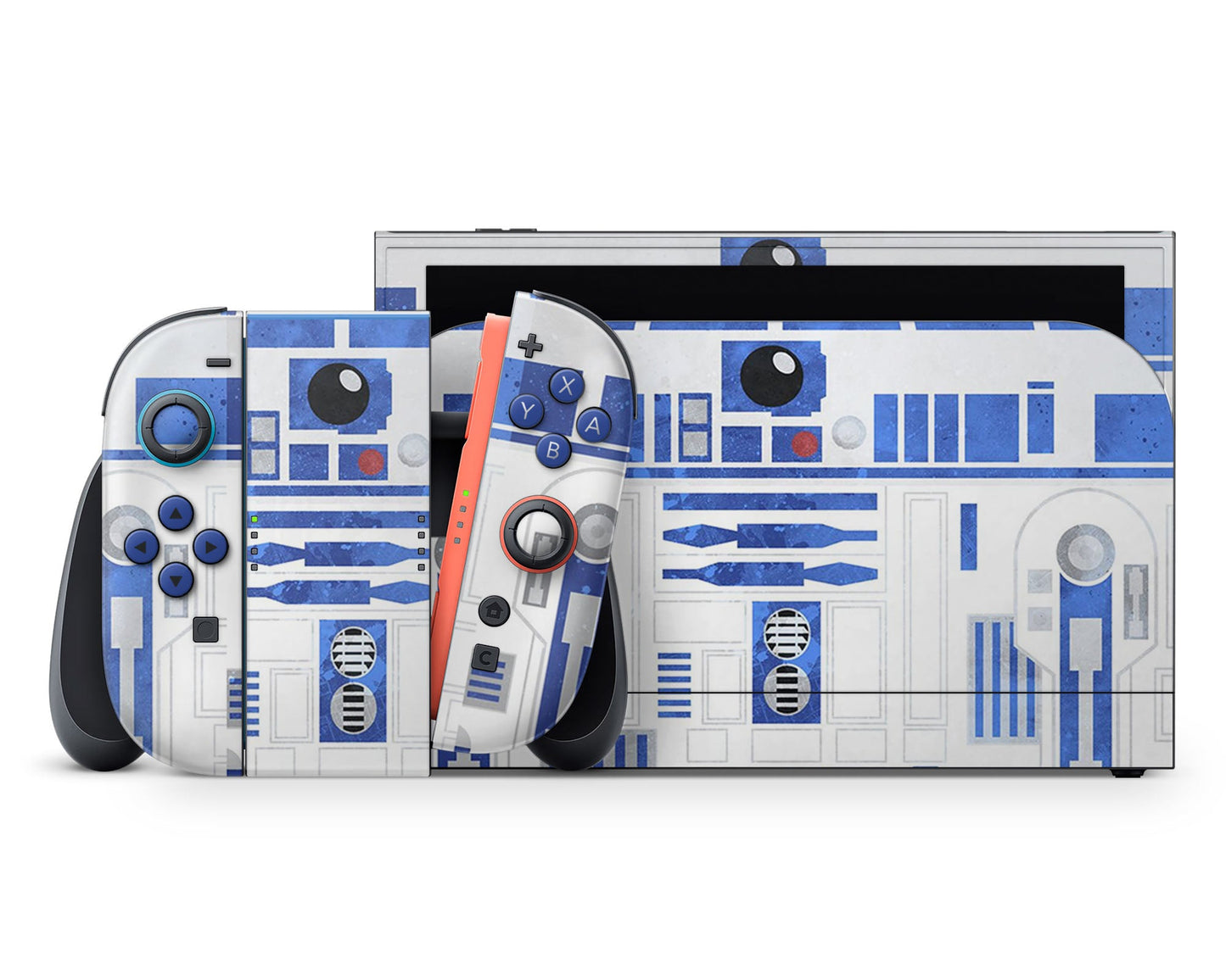 Lux Skins Nintendo Switch 2 Star Wars R2D2 Full Set +Tempered Glass Skins - Pop culture Star Wars Skin
