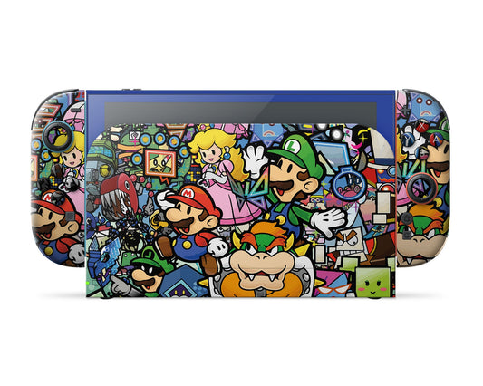 Lux Skins Nintendo Switch 2 Paper Mario Full Set Skins - Pop culture Mario Skin