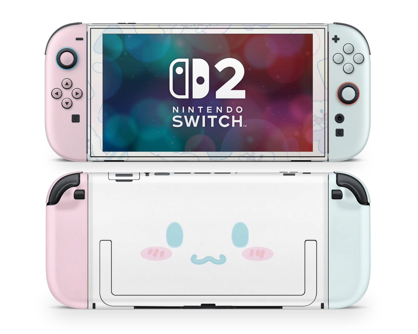 Lux Skins Nintendo Switch 2 Cinnamoroll Cute White Puppy Face Joycons Only Skins - Anime Cinnamoroll Skin