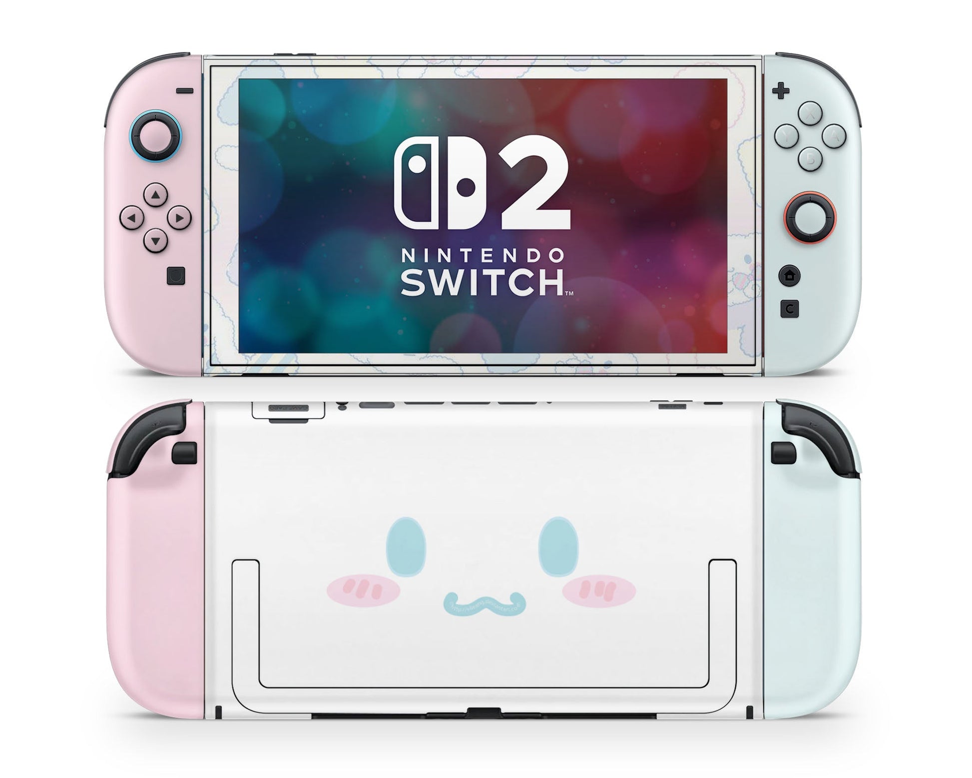 Lux Skins Nintendo Switch 2 Cinnamoroll Cute White Puppy Face Joycons Only Skins - Anime Cinnamoroll Skin