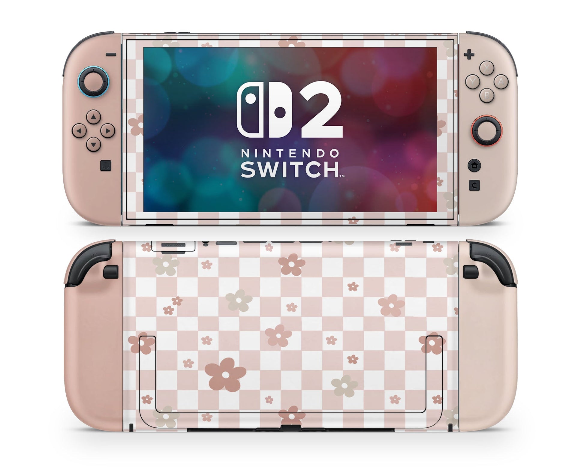 Lux Skins Nintendo Switch 2 Ceramic Rose Danish Pastel Classic no logo Skins - Art Floral Skin