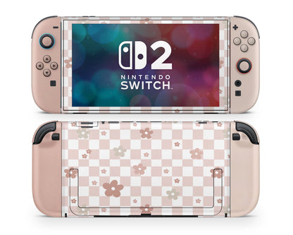 Lux Skins Nintendo Switch 2 Ceramic Rose Danish Pastel Classic no logo Skins - Art Floral Skin