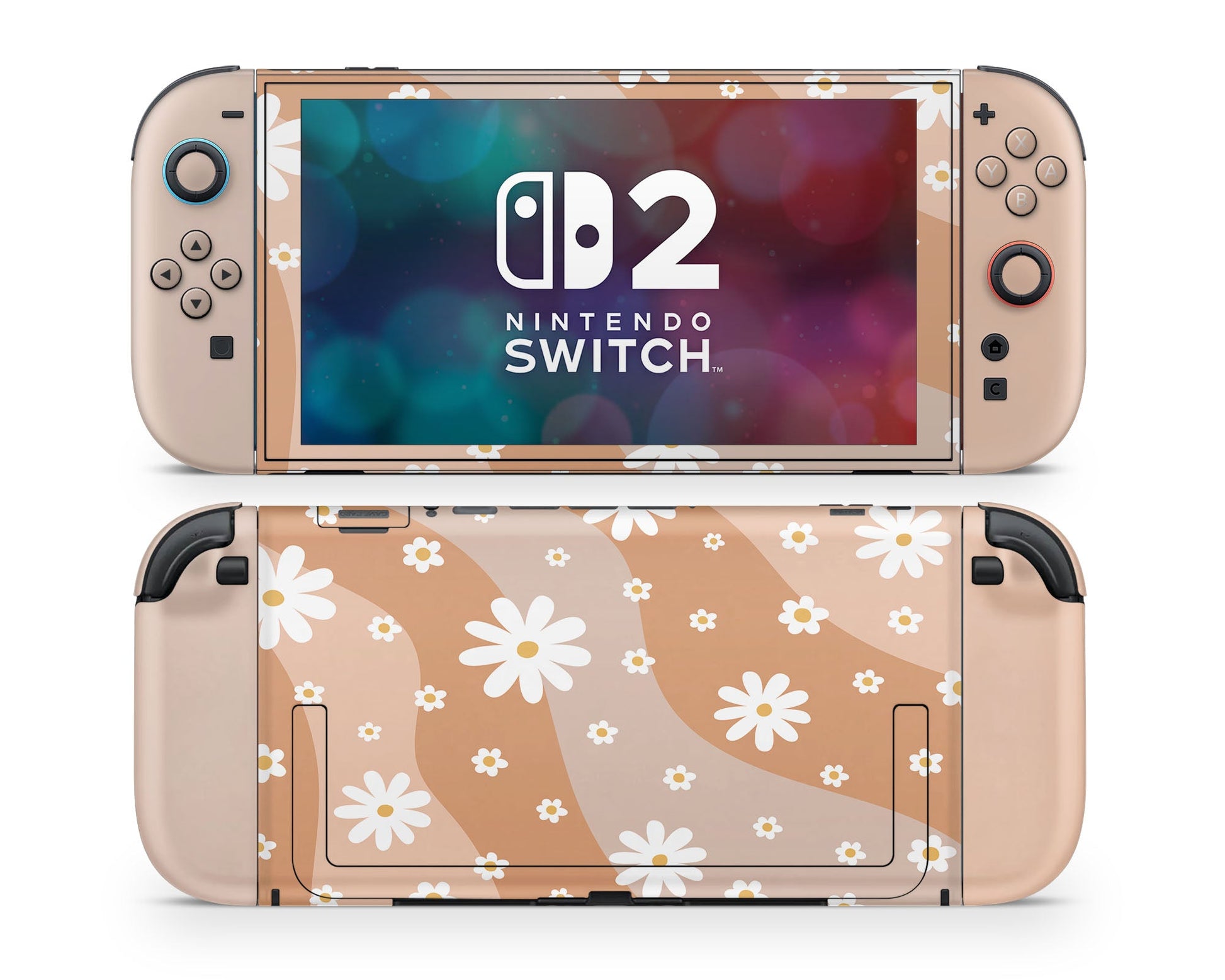 Lux Skins Nintendo Switch 2 Summer Daisy Classic no logo Skins - Art Floral Skin