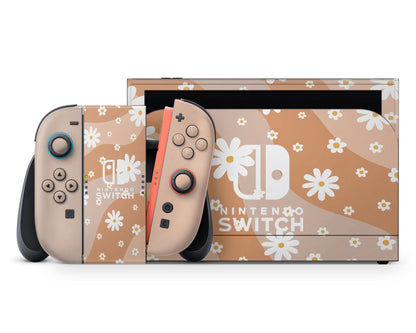 Lux Skins Nintendo Switch 2 Summer Daisy Nintendo logo Skins - Art Floral Skin
