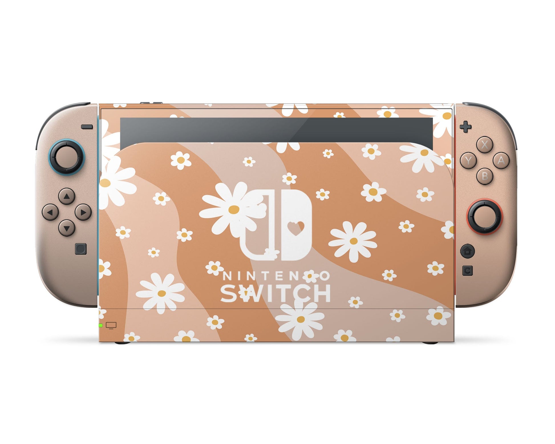 Lux Skins Nintendo Switch 2 Summer Daisy Hearts logo Skins - Art Floral Skin