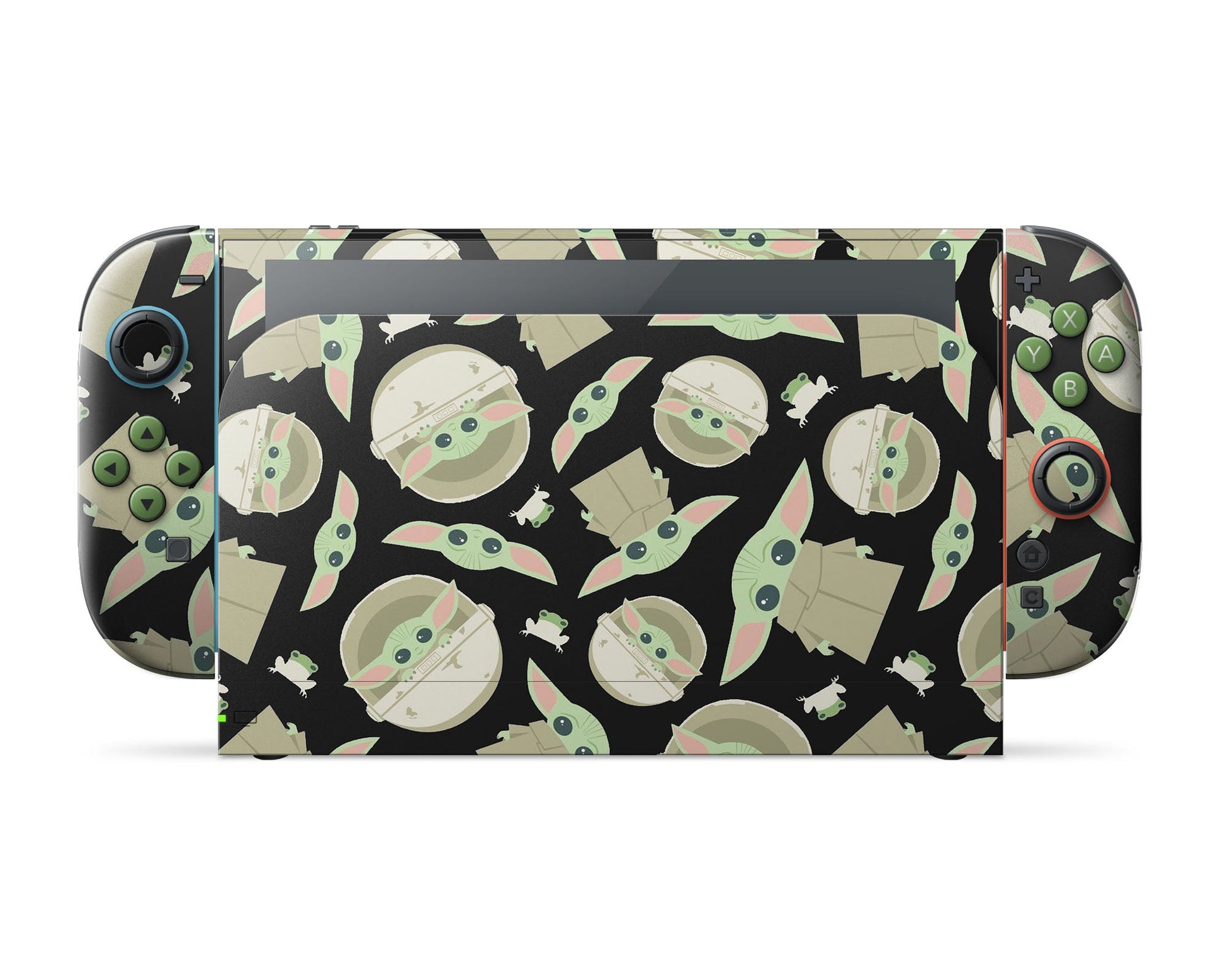Lux Skins Nintendo Switch 2 Dark Baby Yoda Pattern Full Set Skins - Pop culture Star Wars Skin