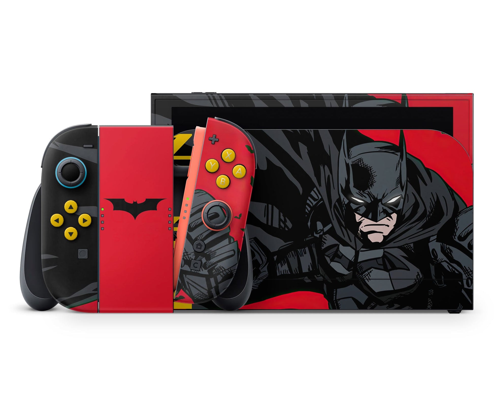 Lux Skins Nintendo Switch 2 Batman Comics Full Set +Tempered Glass Skins - Pop culture Batman Skin