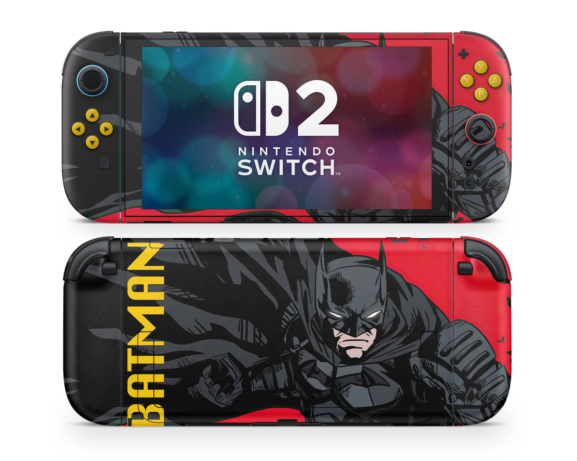 Lux Skins Nintendo Switch 2 Batman Comics Joycons Only Skins - Pop culture Batman Skin