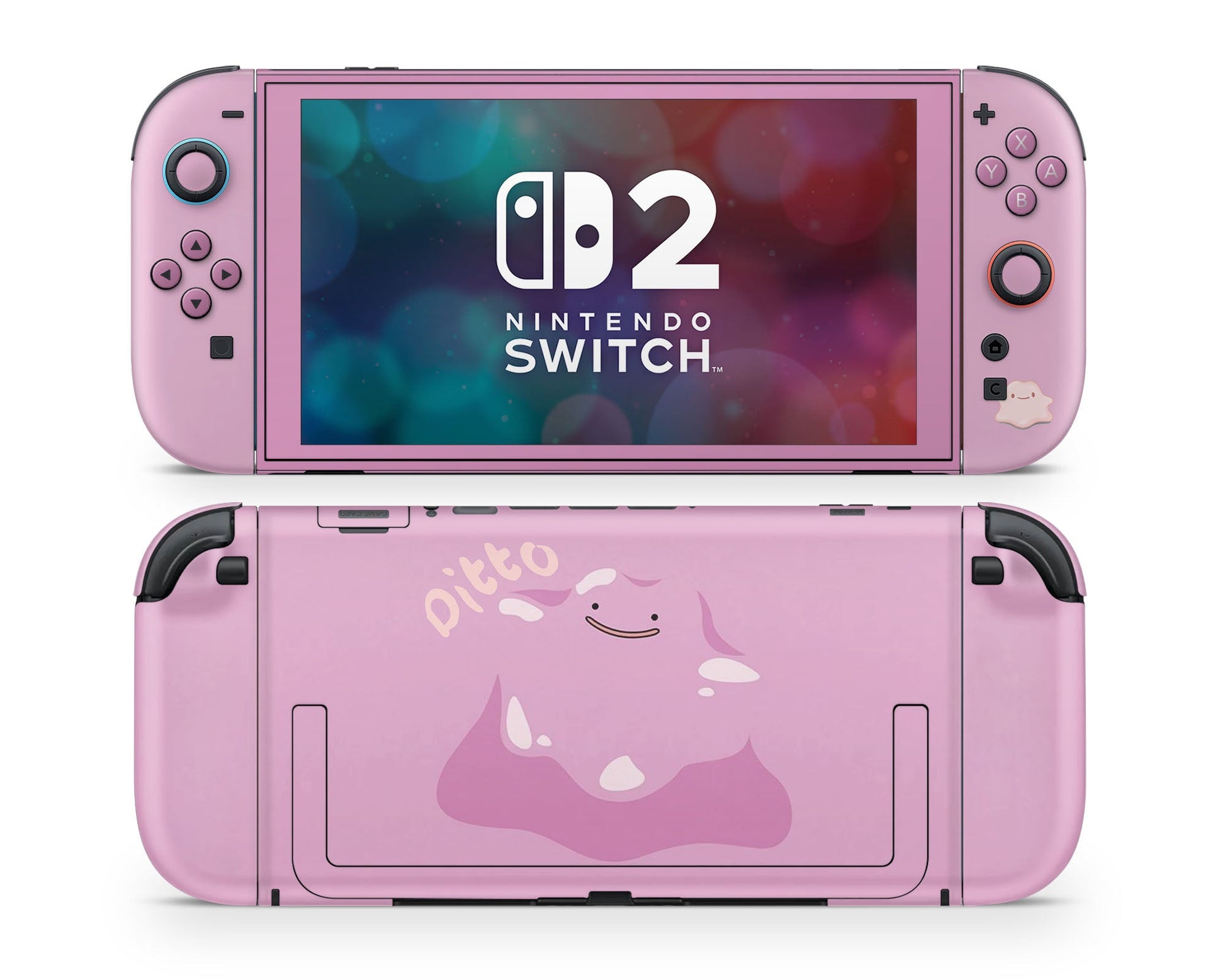 Lux Skins Nintendo Switch 2 Pokemon Ditto Minimalist Joycons Only Skins - Pop culture Pokemon Skin
