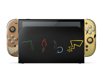 Lux Skins Nintendo Switch 2 Pokemon Pikachu Eevee Starter Full Set Skins - Pop culture Pokemon Skin