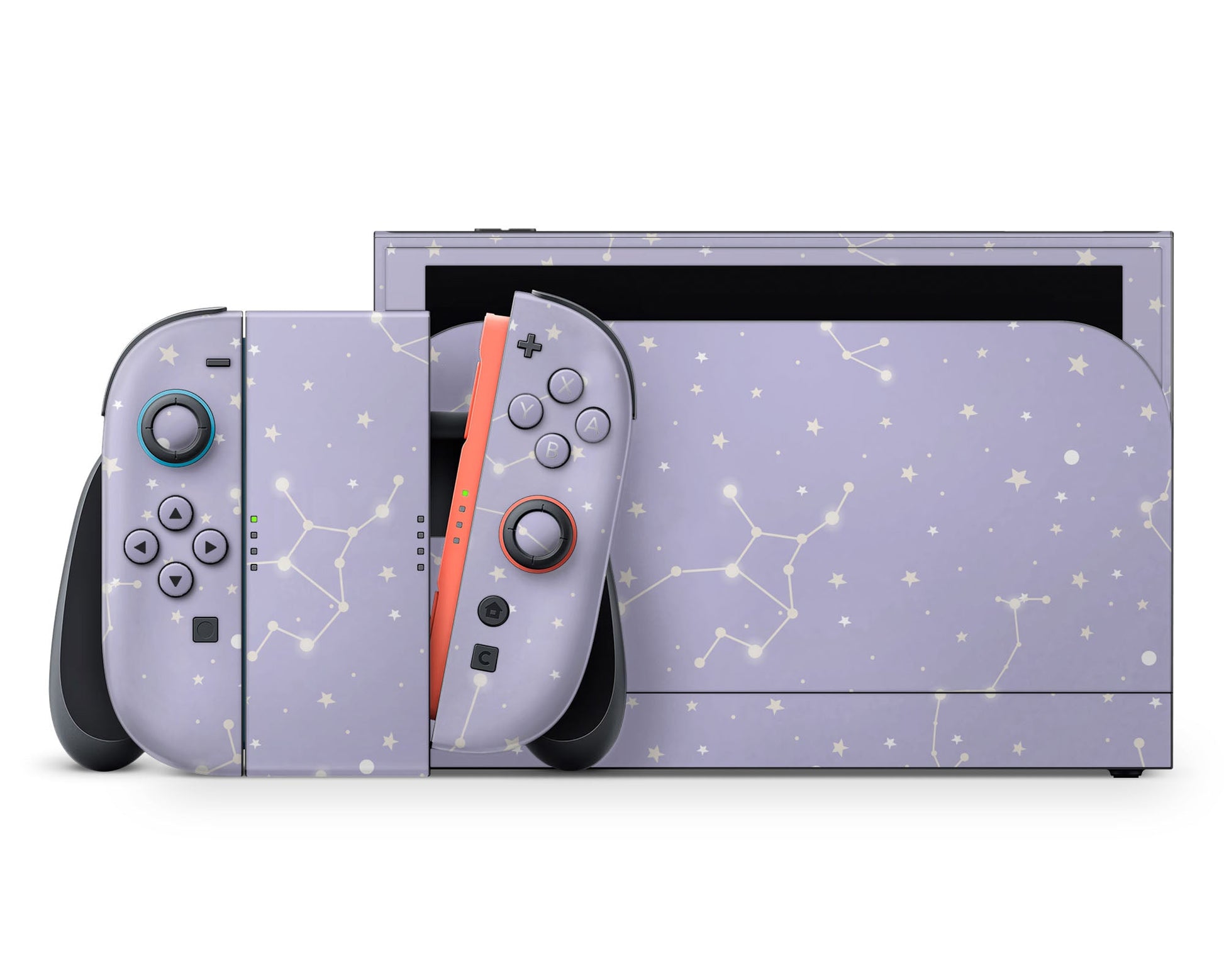 Lux Skins Nintendo Switch 2 Constellation Stargazing Purple Classic no logo Skins - Pattern Galaxy Skin