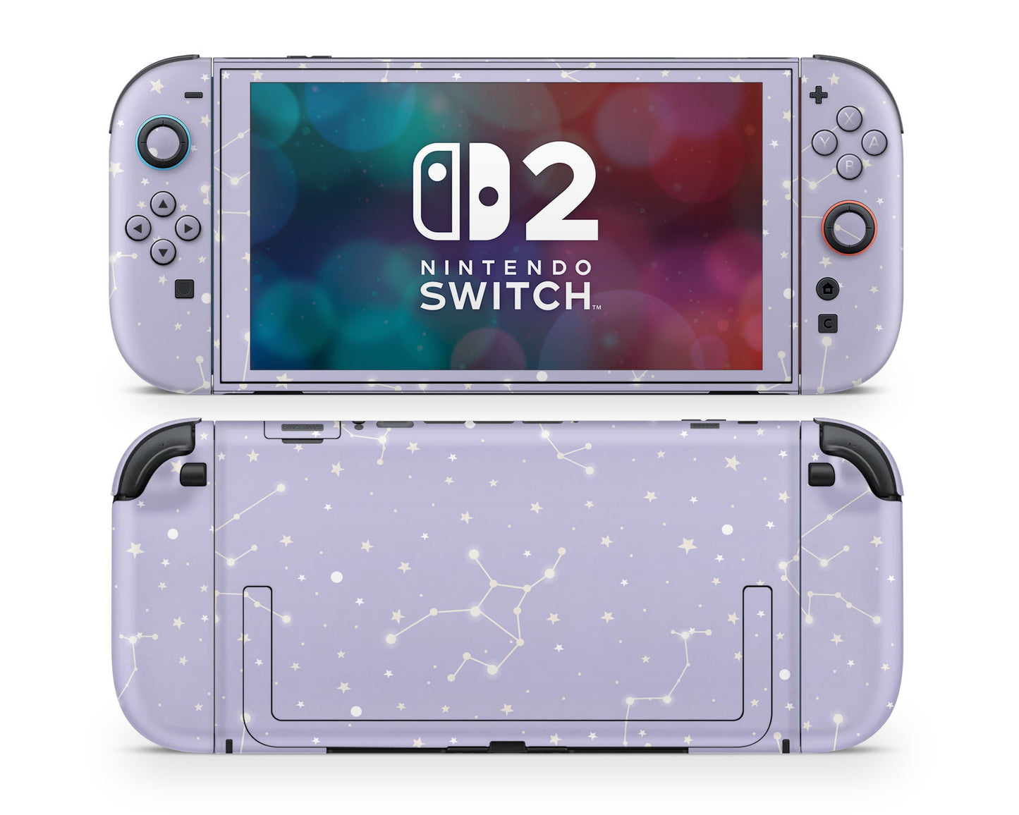 Lux Skins Nintendo Switch 2 Constellation Stargazing Purple Classic no logo Skins - Pattern Galaxy Skin