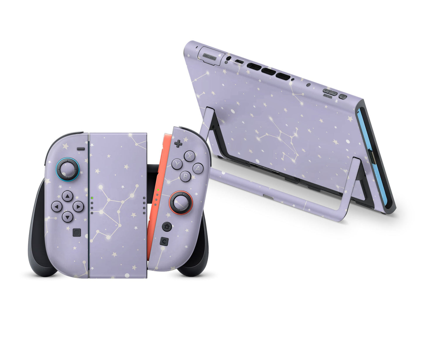 Constellation Stargazing Purple Nintendo Switch 2 Skin
