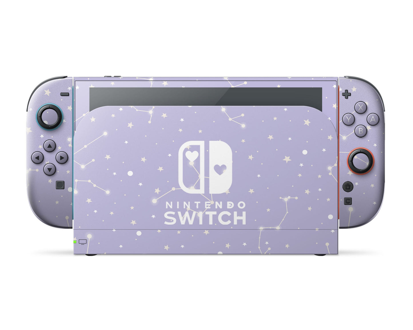 Lux Skins Nintendo Switch 2 Constellation Stargazing Purple Hearts logo Skins - Pattern Galaxy Skin