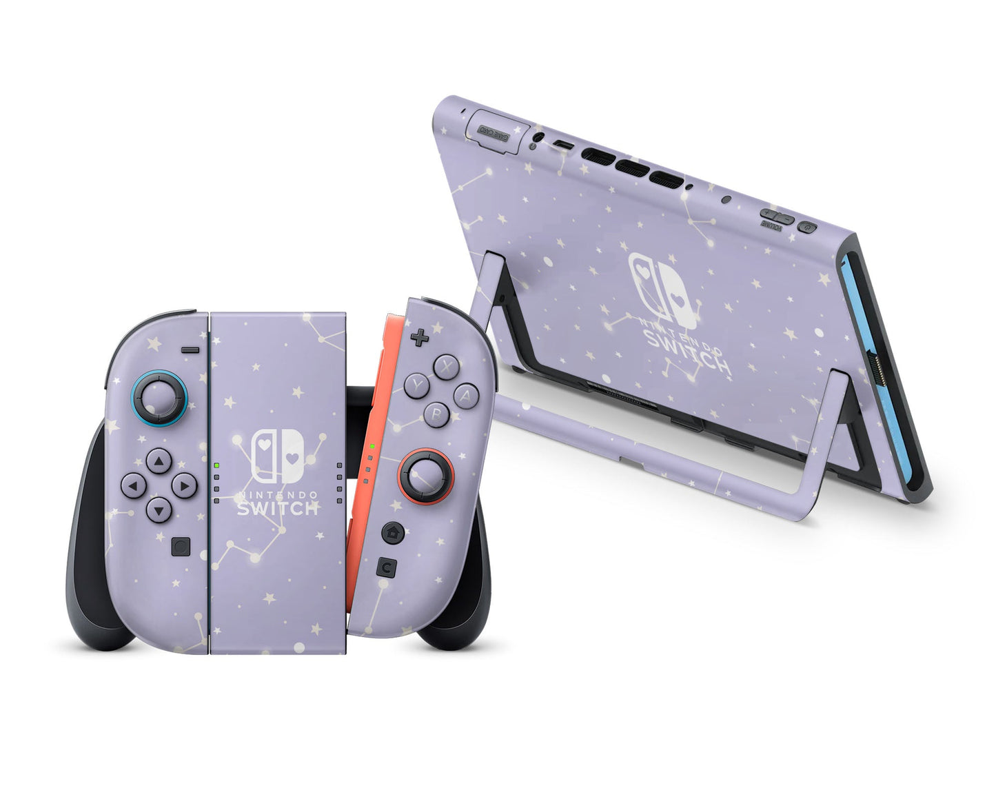 Constellation Stargazing Purple Nintendo Switch 2 Skin