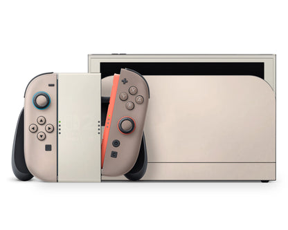 Lux Skins Nintendo Switch 2 Hazelnut Latte Classic no logo Skins - Solid Colours Colour Blocking Skin