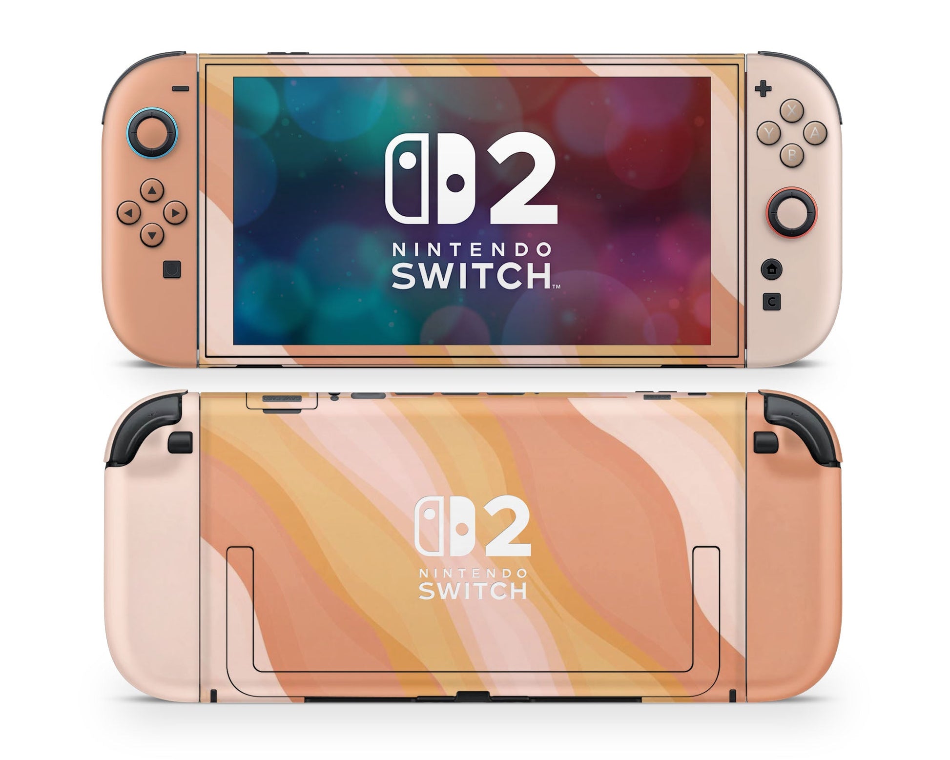 Lux Skins Nintendo Switch 2 Sunset in Santorini Nintendo logo Skins - Pattern Abstract Skin