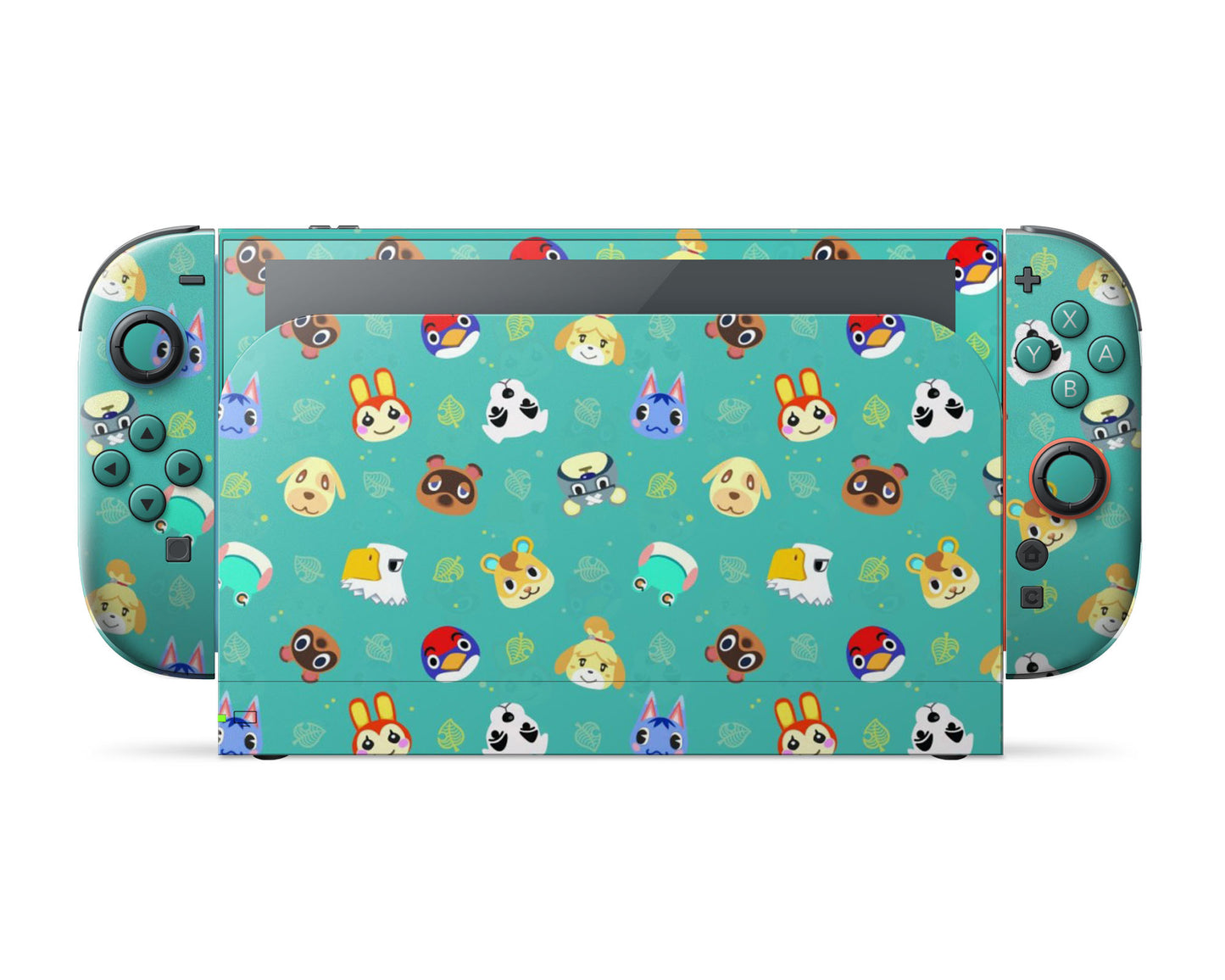 Lux Skins Nintendo Switch 2 Teal Animal Crossing Campers Full Set Skins - Pop culture Animal Crossing Skin