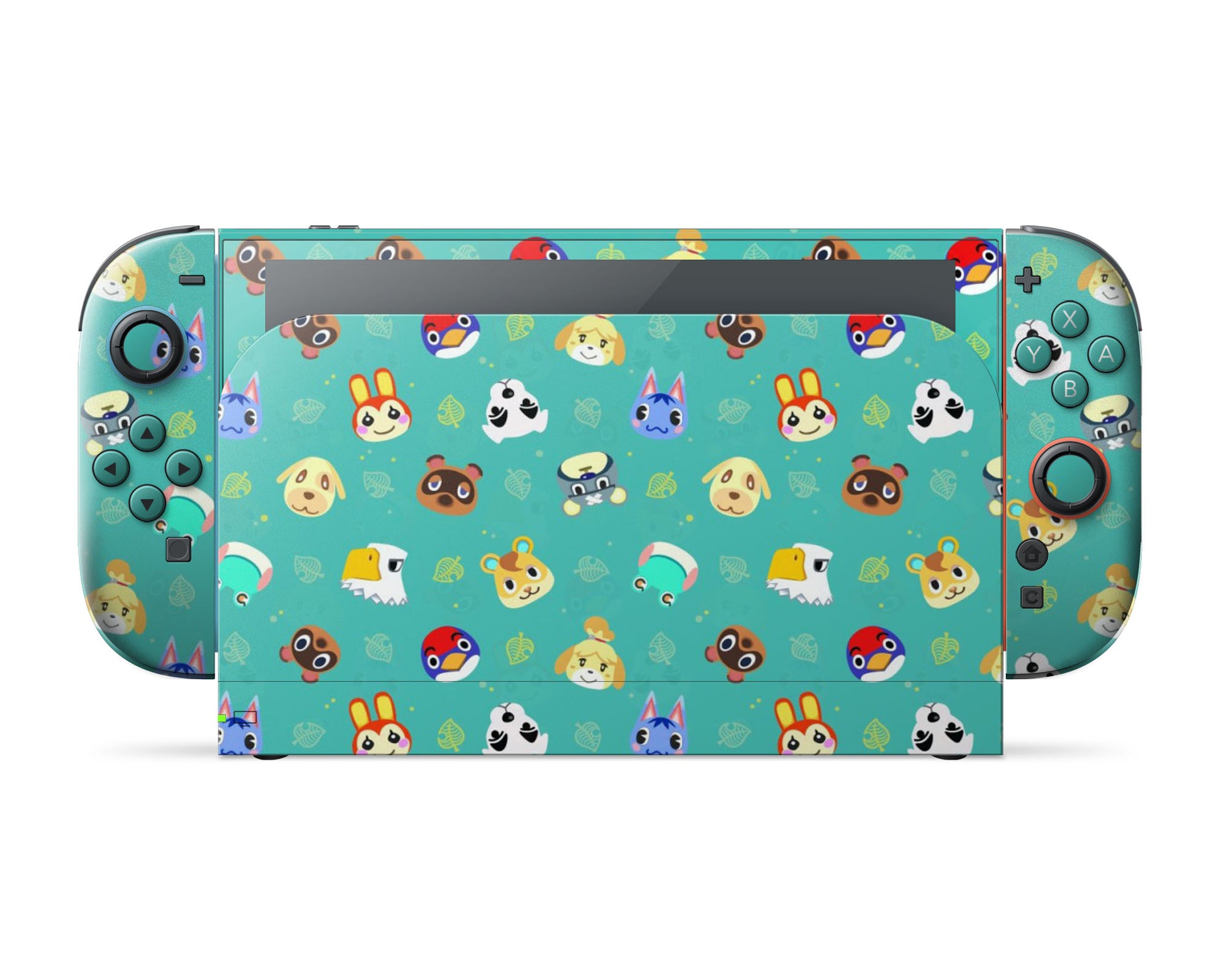 Lux Skins Nintendo Switch 2 Teal Animal Crossing Campers Full Set Skins - Pop culture Animal Crossing Skin