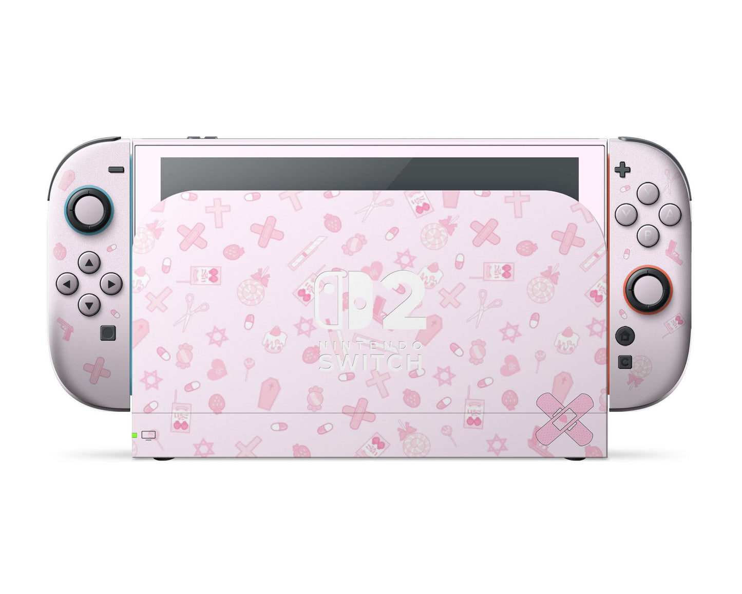 Lux Skins Nintendo Switch 2 I Love Pink Nintendo logo Skins - Art Artwork Skin