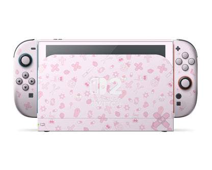 Lux Skins Nintendo Switch 2 I Love Pink Nintendo logo Skins - Art Artwork Skin