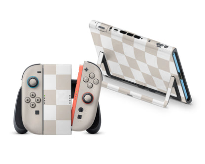 Checkered Beige Nintendo Switch 2 Skin