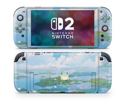 Lux Skins Nintendo Switch 2 Cute Lily Pad Frog Joycons Only Skins - Animal  Skin