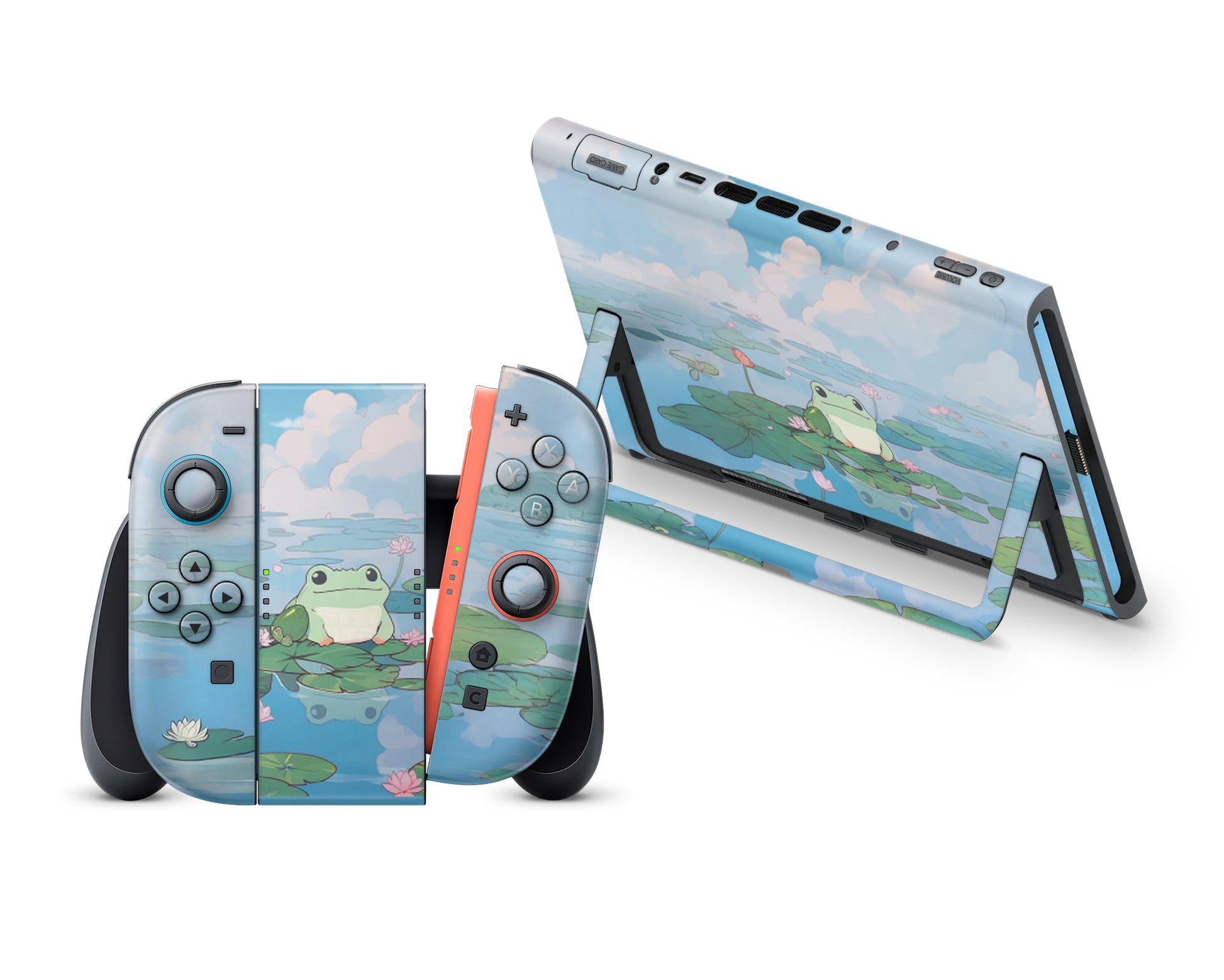 Lux Skins Nintendo Switch 2 Cute Lily Pad Frog Full Set Skins - Animal  Skin
