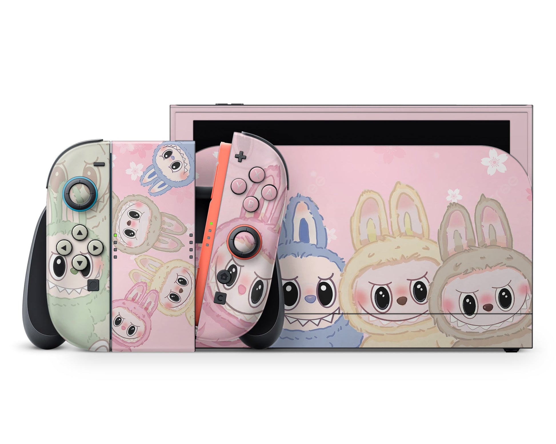 Lux Skins Nintendo Switch 2 Cute Labubu Full Set +Tempered Glass Skins - Pop culture Pattern Skin