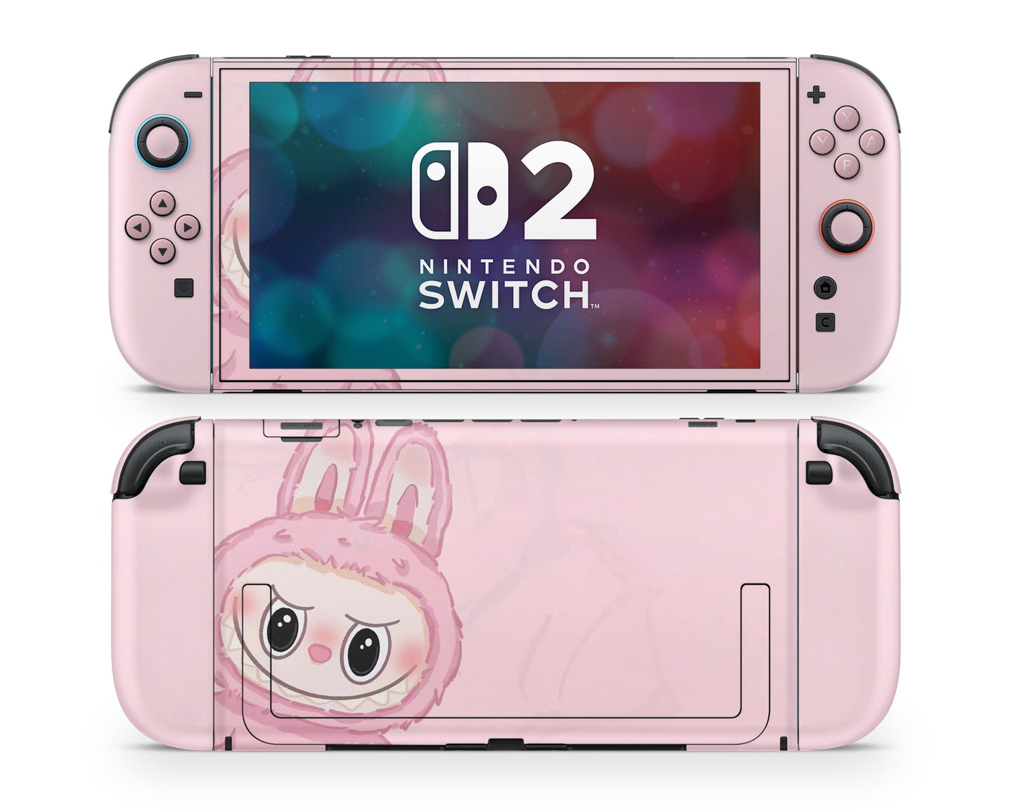 Lux Skins Nintendo Switch 2 Cute Pink Labubu Joycons Only Skins - Pop culture Pattern Skin
