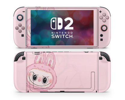 Lux Skins Nintendo Switch 2 Cute Pink Labubu Joycons Only Skins - Pop culture Pattern Skin