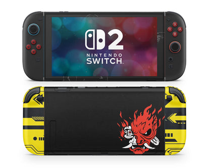 Lux Skins Nintendo Switch 2 Cyberpunk 2077 Samurai Jacket Joycons Only Skins - Pop culture Cyberpunk Skin