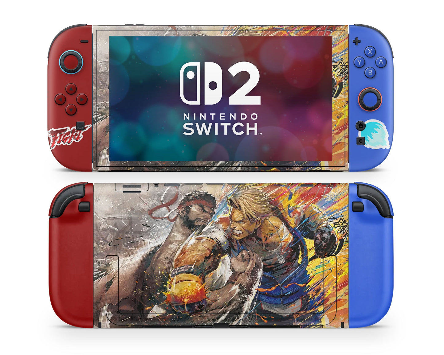 Lux Skins Nintendo Switch 2 Street Fighter Joycons Only Skins - Pop culture Street Fighter Skin