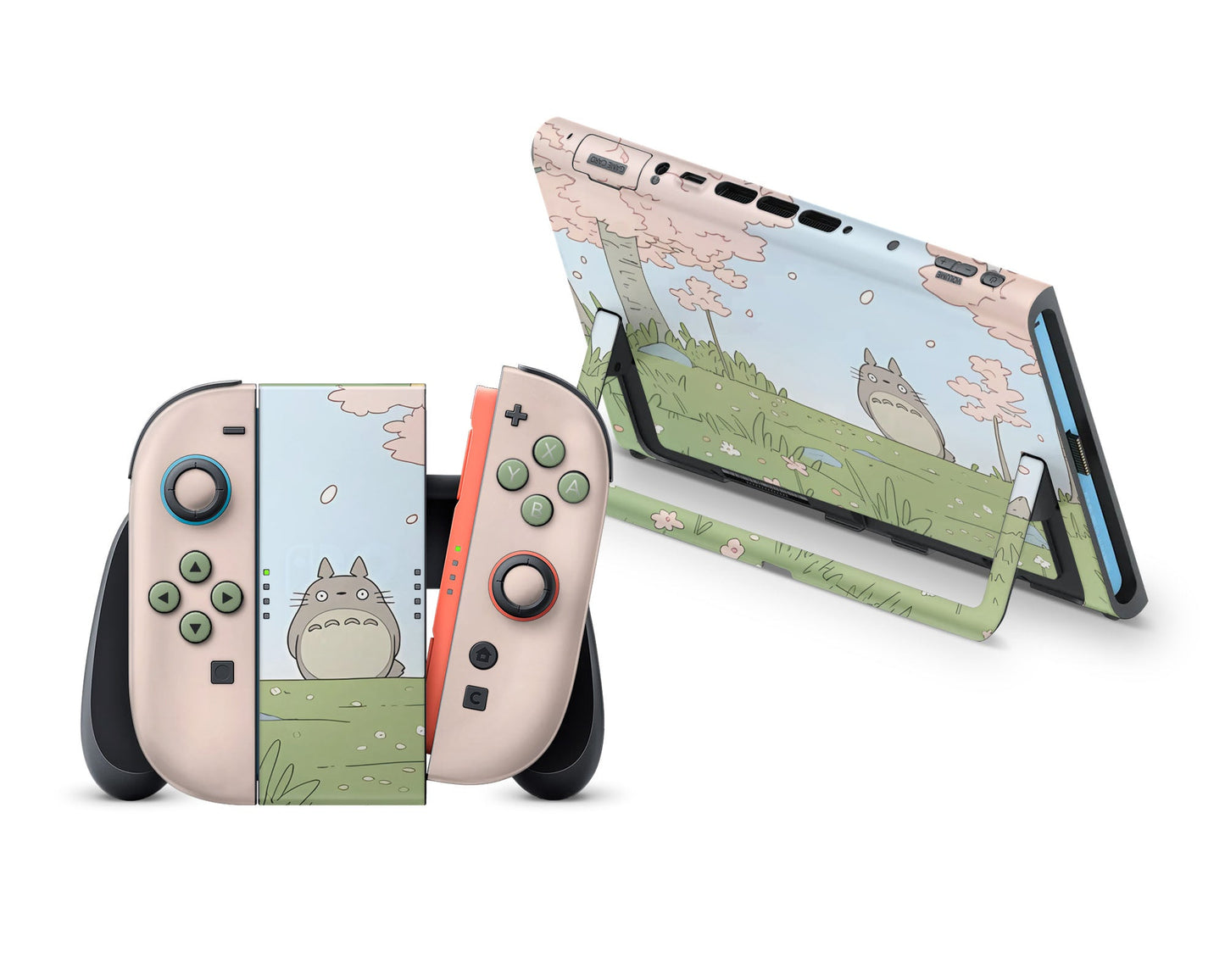 Totoro Pretty Pink Fields Nintendo Switch 2 Skin
