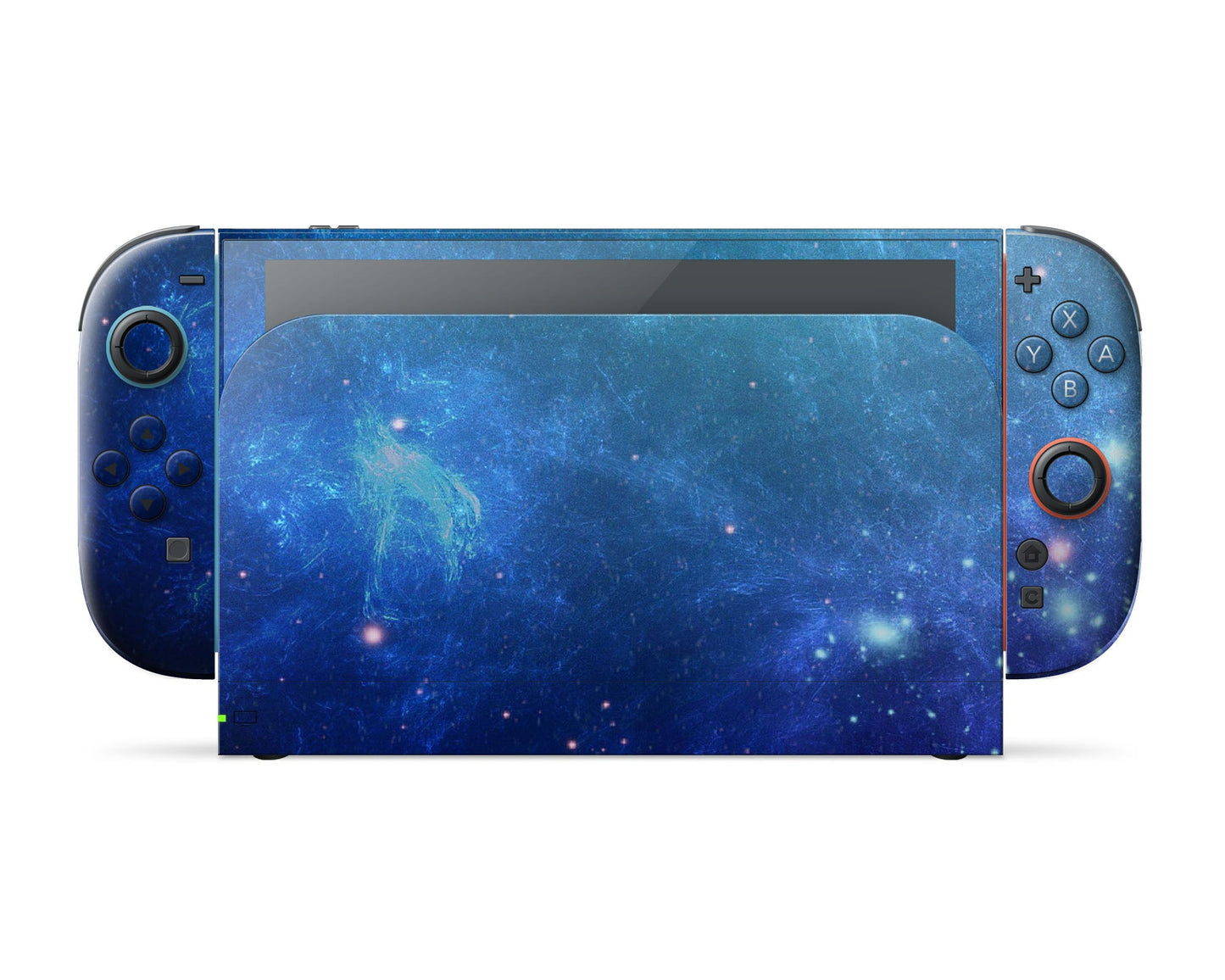 Lux Skins Nintendo Switch 2 Ethereal Blue Stardust Galaxy Full Set Skins - Pattern Galaxy Skin
