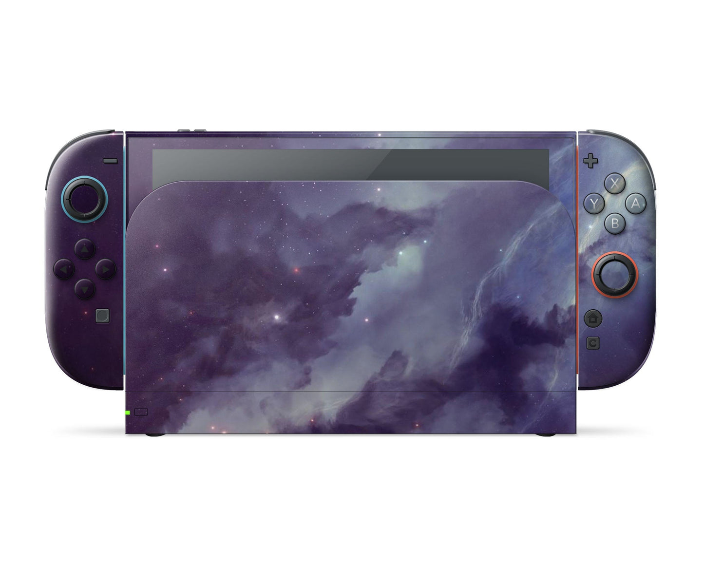 Lux Skins Nintendo Switch 2 Purple Ethereal Galaxy Full Set Skins - Pattern Galaxy Skin