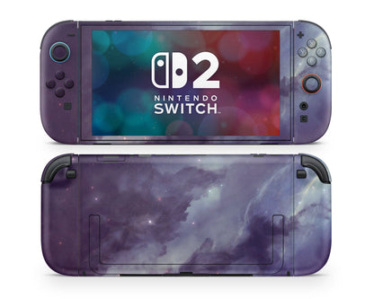Lux Skins Nintendo Switch 2 Purple Ethereal Galaxy Joycons Only Skins - Pattern Galaxy Skin