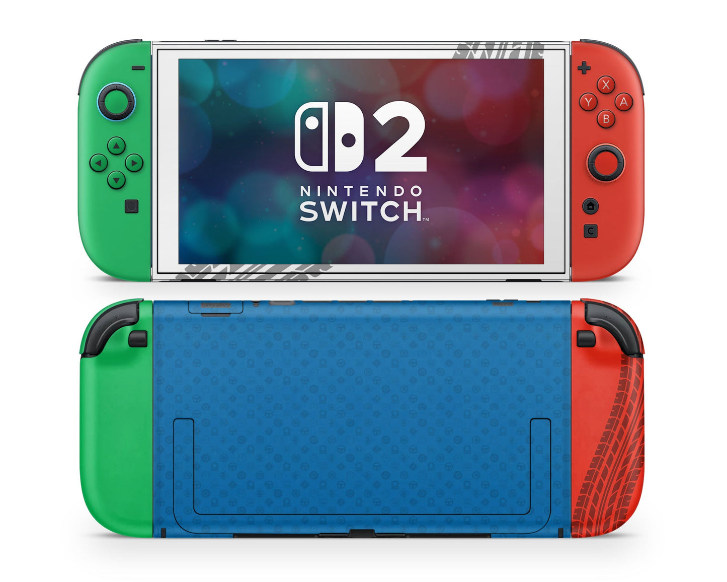 Lux Skins Nintendo Switch 2 Mario Kart World Joycons Only Skins - Pop culture Mario Skin