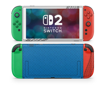 Lux Skins Nintendo Switch 2 Mario Kart World Joycons Only Skins - Pop culture Mario Skin