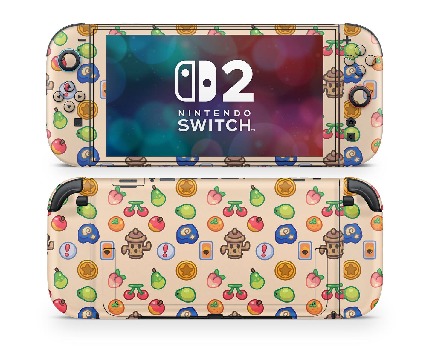 Lux Skins Nintendo Switch 2 Cute Animal Crossing Icons Joycons Only Skins - Pop culture Animal Crossing Skin