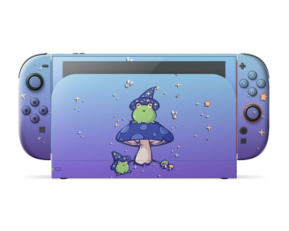 Lux Skins Nintendo Switch 2 Lavender Teal Witch Frog Full Set Skins - Animal Cute Skin