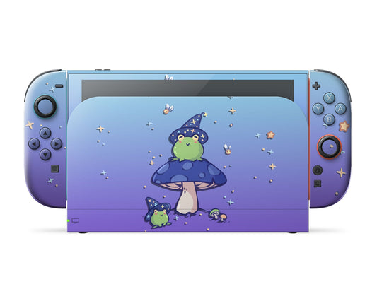 Lux Skins Nintendo Switch 2 Lavender Teal Witch Frog Full Set Skins - Animal Cute Skin